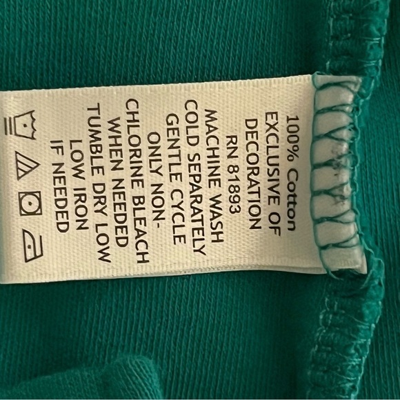 Isaac Mizrahi Essentials Crew Neck Blouse, Long Sleeve, Green Sweatshirt, Medium - Picture 9 of 10